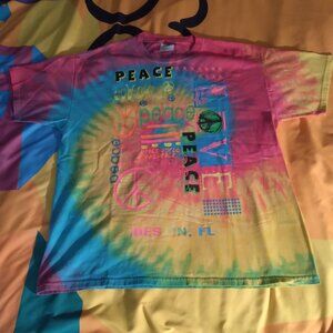 Peace / Love Destin Florida Tie Dye Tee